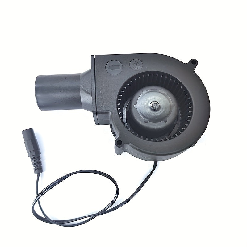 Outdoor Camping Portable Fan 9733 DC12V 1.80A Turbo Blower Fan, 3.82 Inch High Airflow Strong Wind Double Ball Bearing Centrifugal Blower with Air Outlet