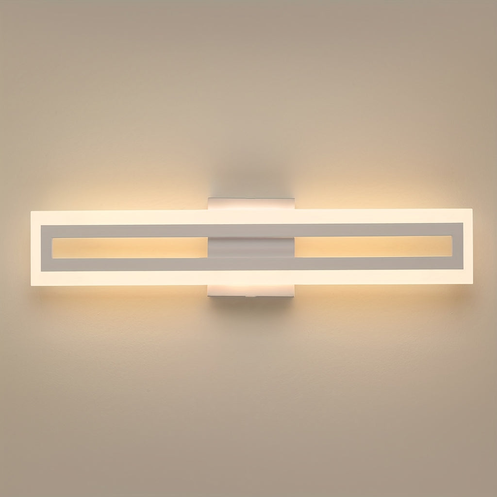 16-Inch 3000K LED Bathroom Light Fixture, Including Vanity and Mirror Wall Light