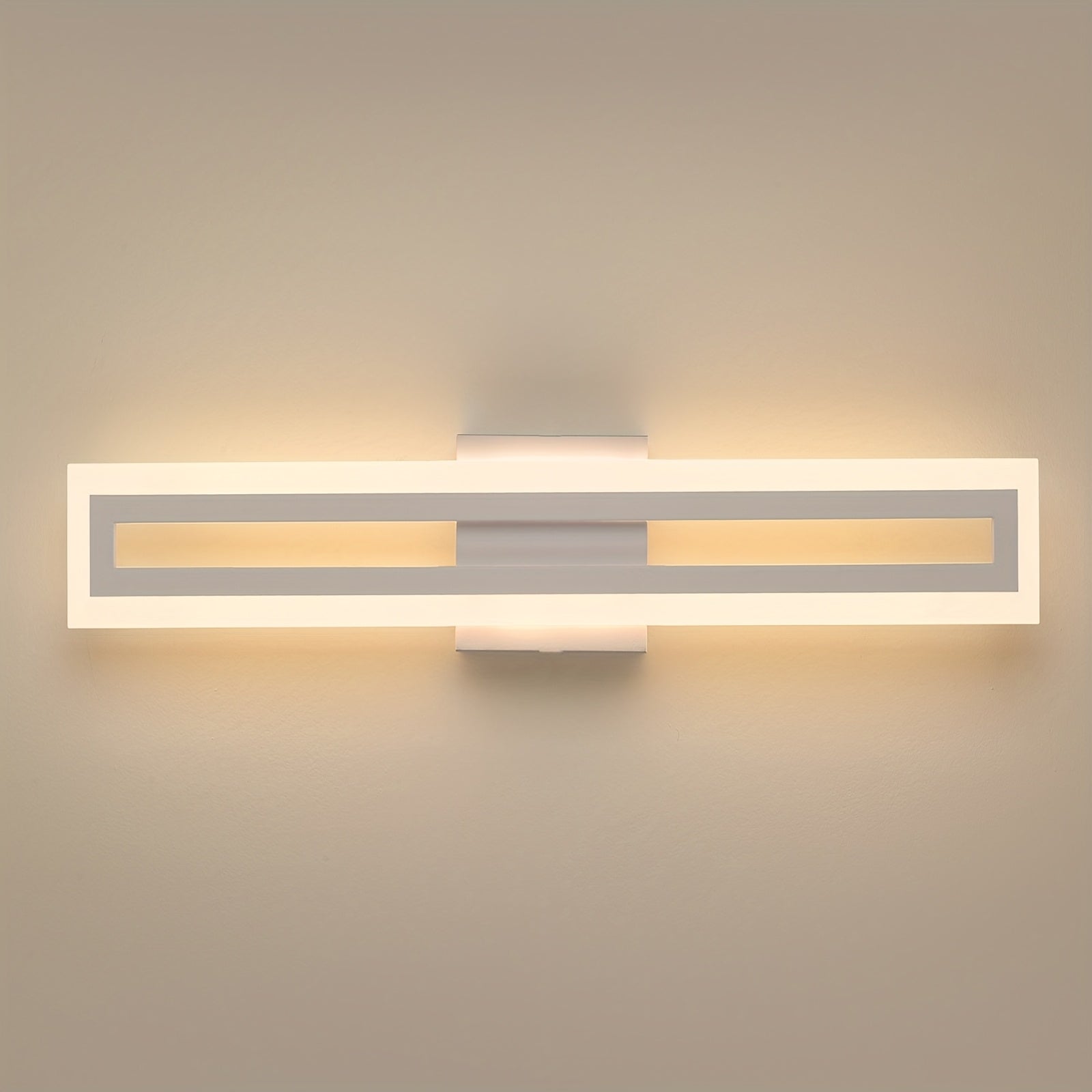16-Inch 3000K LED Bathroom Light Fixture, Including Vanity and Mirror Wall Light