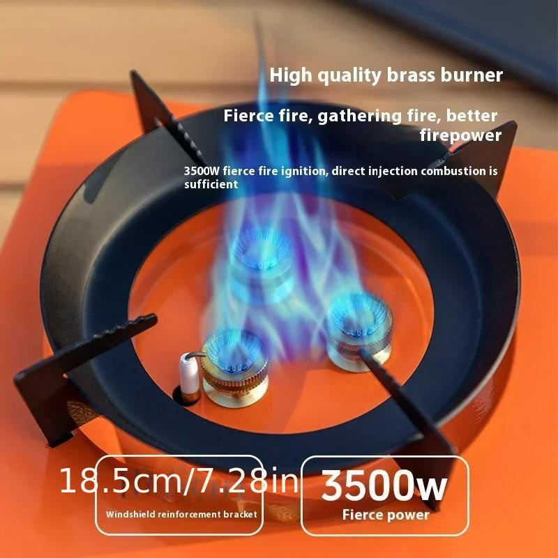 Mountainhiker 3500W High-Power Outdoor Portable Strong-Flame Cassette Stove, Tea Kettle Camping Stove Head, Commercial & Home Use