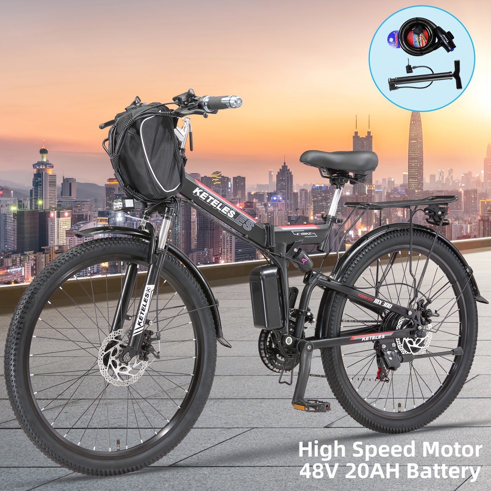 KETELES MX300 48V20AH电动自行车