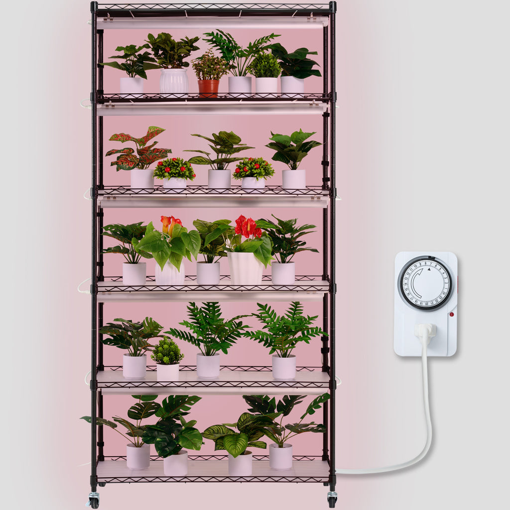 VEVOR Plant Stand with Grow Light, 6-Tier 180cm 120cm / 180cm 90cm 59.1"/70.9" Indoor Plant Grow Rack
