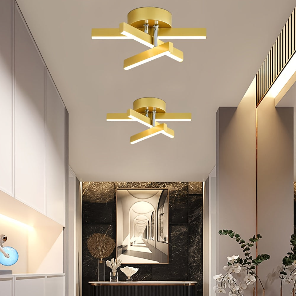 Modern metal LED ceiling light, two shades optional, suitable for bathroom, ceiling light, kitchen, porch, office, hallway and bedroom. Multiple colors available