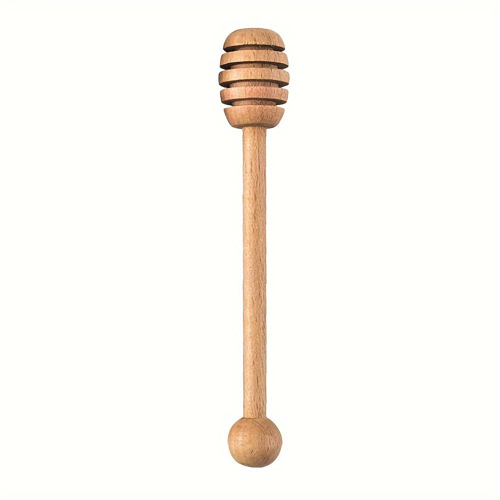 Wooden Honey Dipper – Natural Wood Honeycomb Dripper, Long-Handled Stirrer for Honey, Syrup & Jam – Kitchen Utensil & Stirring Tool