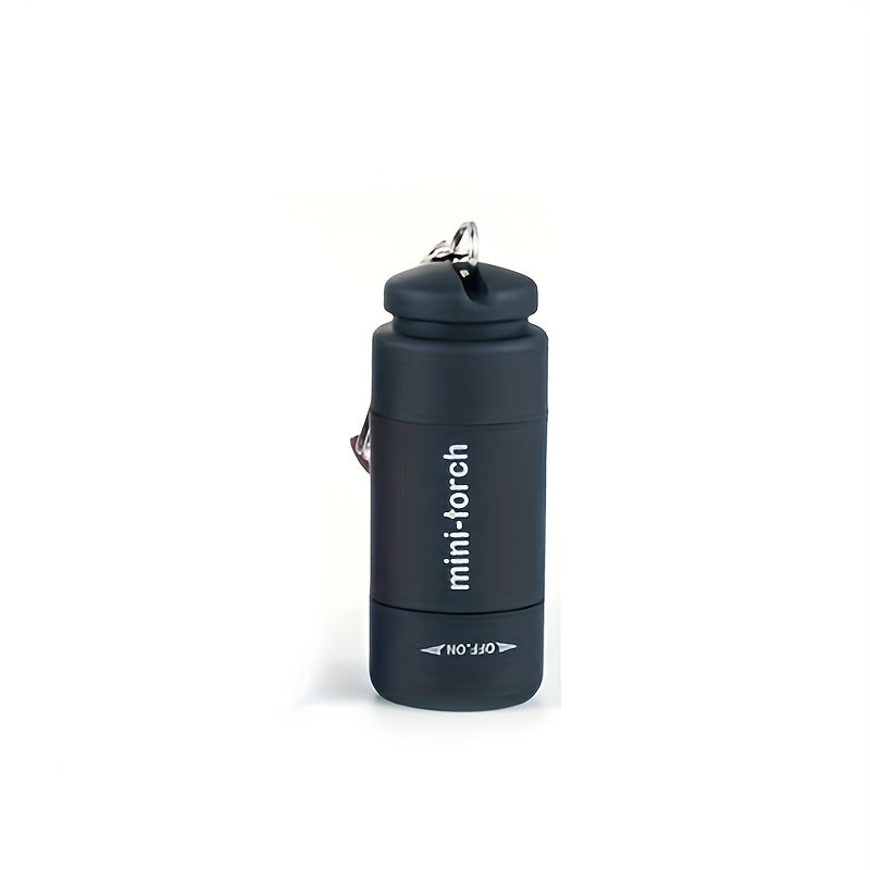 USB rechargeable portable flashlight keychain mini powerful light, camping ultra-bright lamp, outdoor equipment, IP44 protection rating