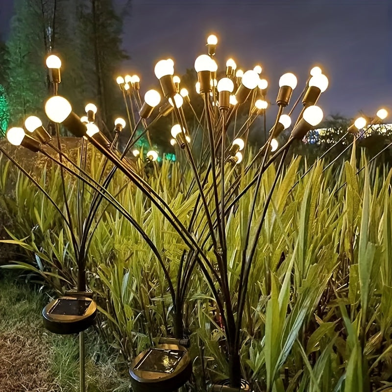 30-Inch 8-Piece LED Small White Ball Warm Light, Solar Powered, 8 Lighting Modes, Outdoor Swaying Light, Suitable for Outdoor Path, Garden, Courtyard Decorative String Light, Birthday Wedding Scene Decorative Atmosphere Creation
