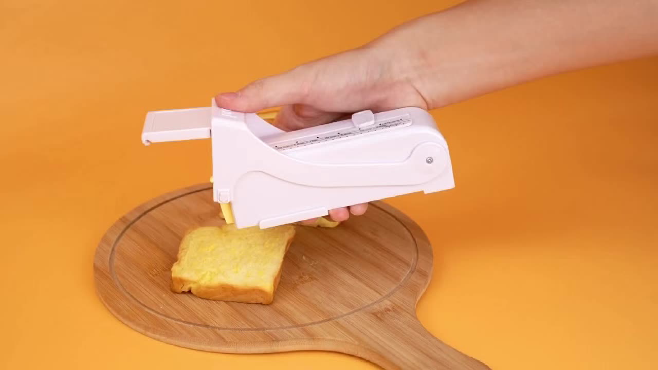 Handheld Butter & Cheese Slicer – White, Non-Slip, Easy to Clean, Kitchen Baking Gadget