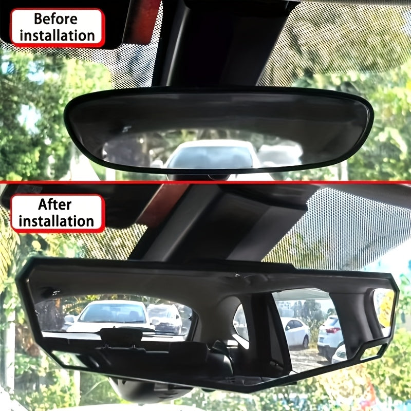 1 Universal HD Clip-On Wide Angle Rearview Mirror - Wide Field of View Design, Reduces Blind Spots - Fits All Vehicle Models, Enhances Driving Safety, Blind Spot Assist Mirror