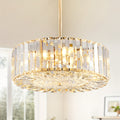 Modern four-light drum pendant light, suitable for dining room, living room or kitchen island