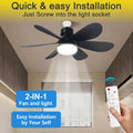 XBATE Smart Ceiling Fan Light, Smart Display & Remote Control, Hardwired 6-Blade Low Profile Fan, 3-Speed Quiet Motor, 3 Color Dimmable LED Light, E27/E26 Base Flush Mount for Bedroom Kitchen Study