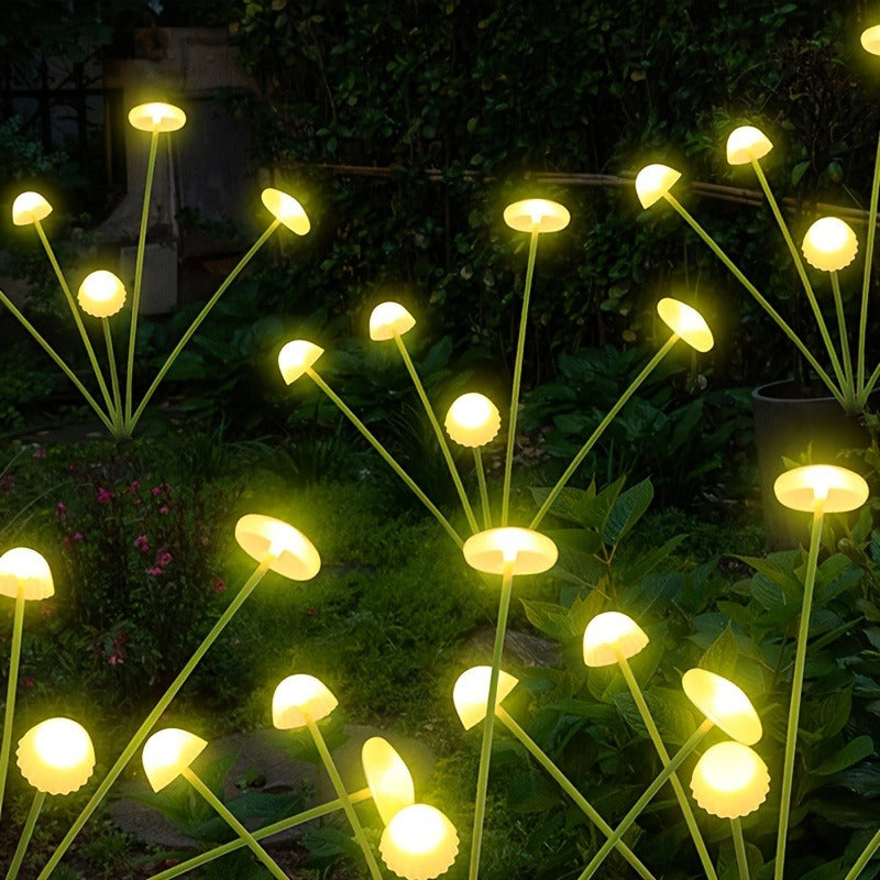 Solar Jellyfish Mushroom Light, 6/8/10 LEDs, 2 Flicker Modes, Courtyard Lawn Light Decoration | Outdoor Solar Garden Light, Perfect for Courtyard, Street, Party Tree Decoration, 11 Festival Decorations