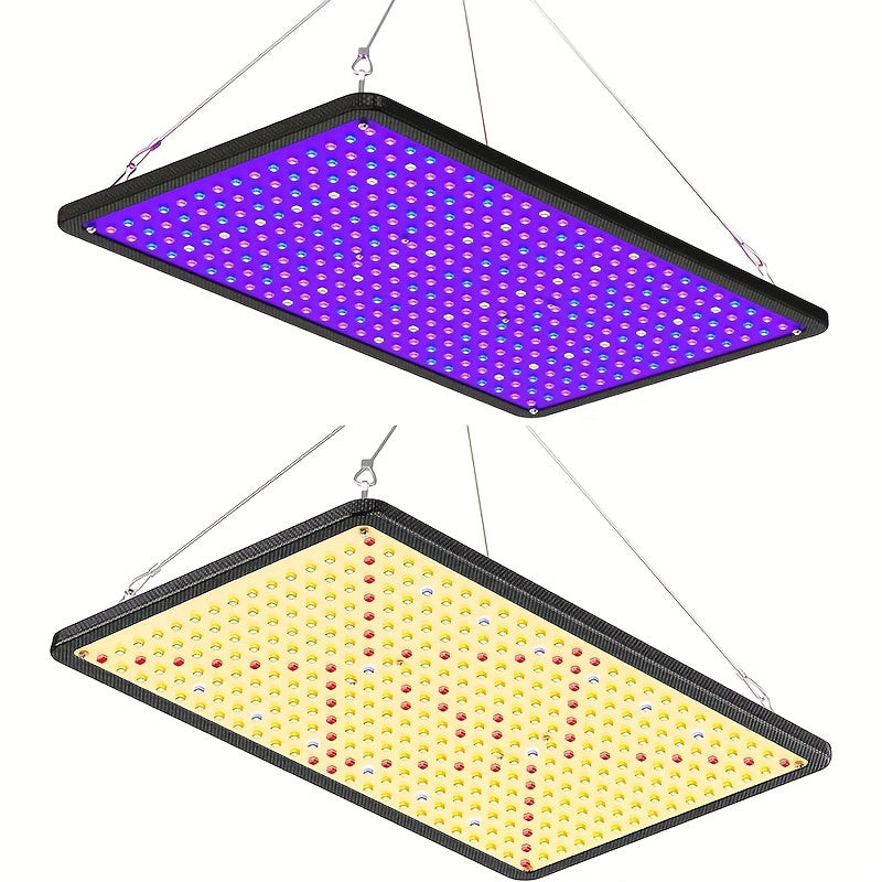 2-Pack 1000W High Efficiency LED Grow Light, 600 LED Full Spectrum Sunlike Plant Lamp with UV & IR, Hanging Grow Light with Accessories, Ideal for Indoor Seedlings, Hydroponics, Vegetables & Flowers, Fits 3x3/2x2 Grow Tent