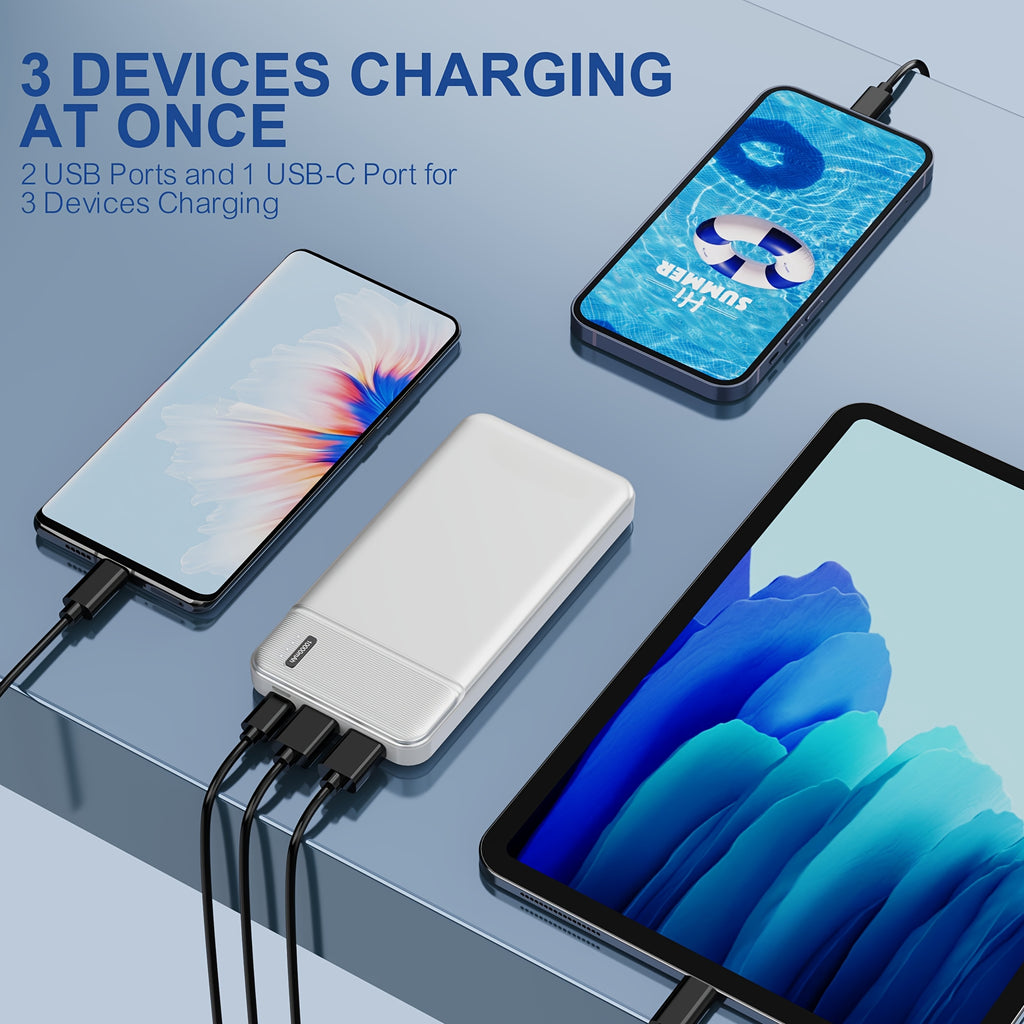 PD22.5W Fast Charging Power Bank 10000mAh, Ultra-thin And Compact, Compatible with iPhone/Samsung/Huawei/heating Clothes, Christmas Hot Selling