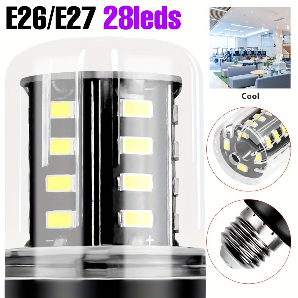 LED corn bulb E14 small screw base spotlight AC85-265V ceiling chandelier built-in bulb E27/E26 universal indoor bright eye-protection flicker-free candle light B22 home use 220V bedroom living room office study downlight 110V bathroom