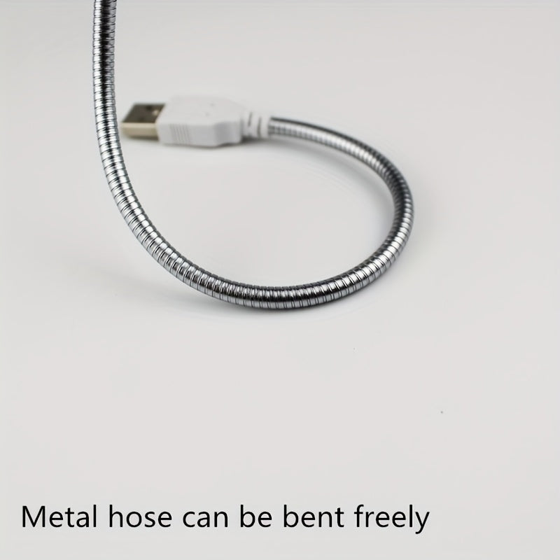 Universal USB light, metal flexible hose, lighting angle freely adjustable, soft light, portable, very suitable for living room, study, desk lamp, perfect gift for students/colleagues/friends