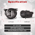 Pair of Left & Right Car Headlights for Audi A6 C5 2002-2005, Clear Headlight Fog Light Replacement, Auto Body Parts 4B0941699C 4B0941700C