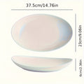 1 Piece Elegant Oval Ceramic Platter – Dark Boat-Shaped Fish Plate, White Porcelain Design, High-Quality Food-Grade Tableware, Perfect for Home & Restaurant – Ideal for Christmas, Thanksgiving, Mother‘s Day, Father’s Day