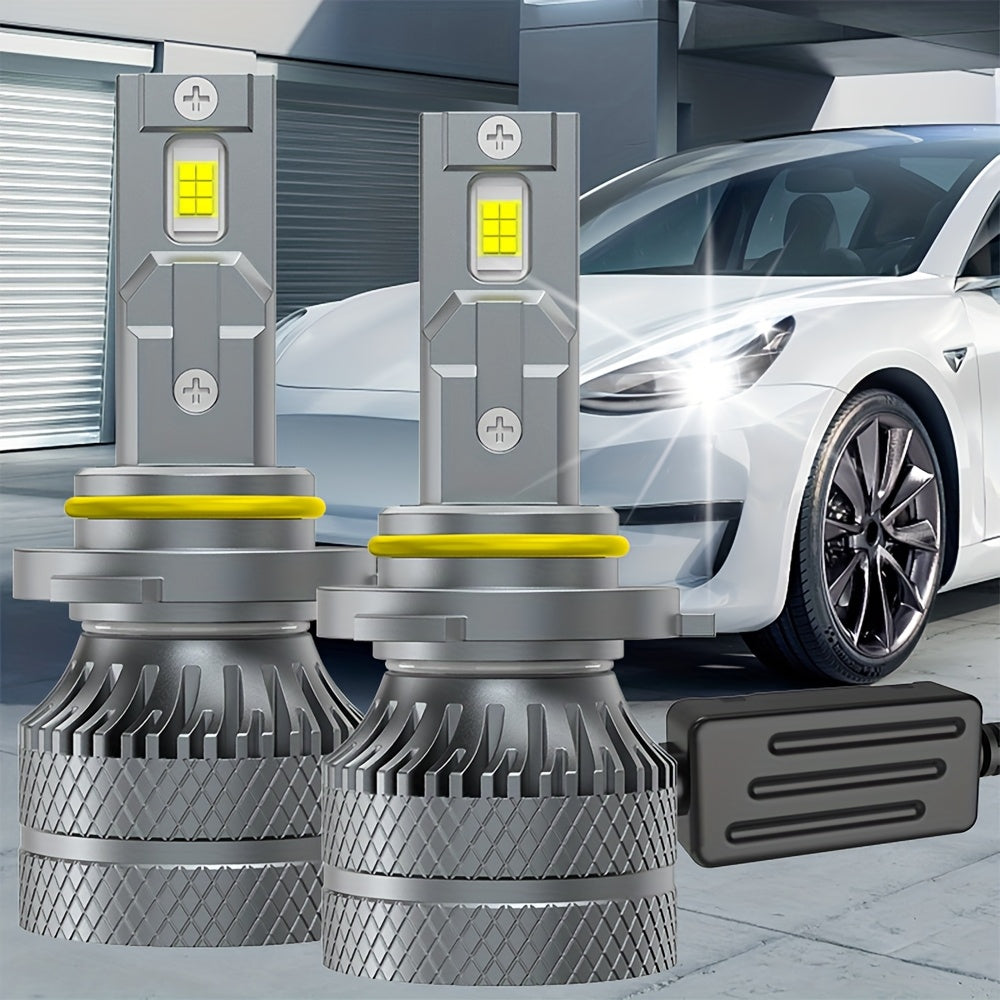 2-Pack Car LED Headlight Bulbs H8/H9/H11/H16-C015 H4/9005/H1/H4/9003/HB2/9012/9006/H1, 6500K 30000 Lumens 3570 CSP Chip 800% Brightness Easy Installation Super Bright CSP Chip High