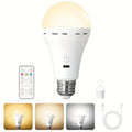 A set of rechargeable bulbs with remote control, battery-powered bulbs for table lamps, dimmable/timer bulbs, backup battery bulbs for wall lamps and table lamps, bulbs suitable for non-hardwired fixtures, for bedroom, living room, indoor use