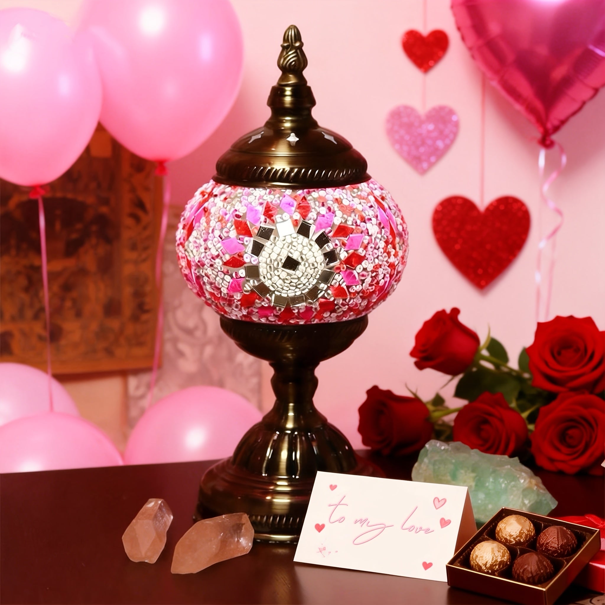 Tiffany table lamp, colored desk lamp, premium table lamp, Christmas gift