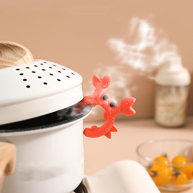 2Pcs Silicone Spoon Rest Set, Cute Crab and Octopus Shaped Heat Resistant Spoon Holder, Kitchen Utensil and Spatula Organizer, Perfect Gift Idea