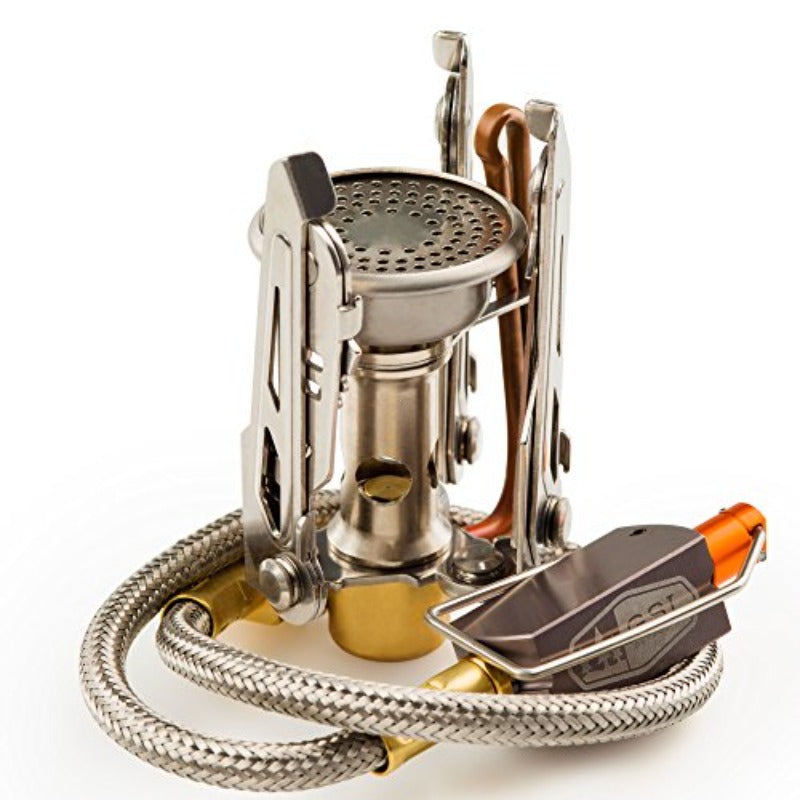 Pinnacle 4-Season Camping Stove Remote Canister High-Efficiency All-Season Backpacking Stove | 9,820 Btu/H, Iron Material, No Fuel Needed, No Ignition Function