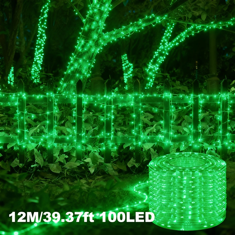 LED灯带，提供200、150、100和50 LED选择，具有IPX4防水防溅功能，适合户外使用。这些柔性透明灯管非常适合新年、情人节、复活节、夏季聚会等庆祝活动。