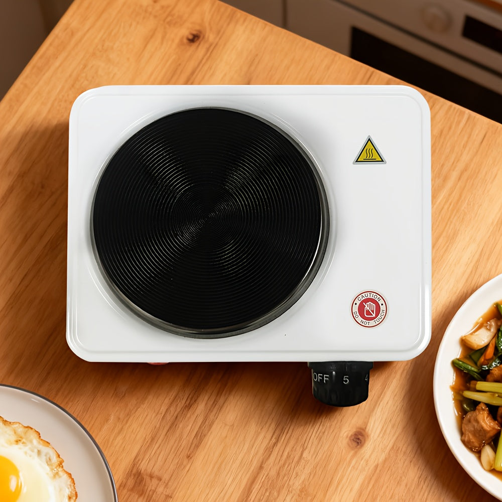 US Standard Desktop Electric Hot Plate, 5 Adjustable Temperature Settings with Precise Control, Space-Saving & Efficient Rapid Heating, Compact for Desktop, Home & Camping Dual Use – Small Footprint