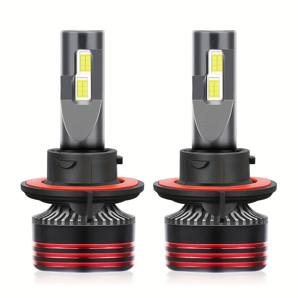KINGSOFE 2-Pack Flicker-Free Super Bright LED H13 High/Low Integrated Bulbs 200W High Power 26000 Lumens 6500K White Light Ultra High Brightness with Cooling Fan Plug-and-Play