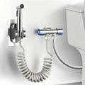 Heavy Duty 360° Swivel Handheld Shower System with 78" Extension Hose & Dual Control Valve - Wall Mount Self-Cleaning Shower Head & Bidet Sprayer, No-Drill Installation (No Drilling Needed) - Metal Bath/Shower Accessories for Shower Use Only