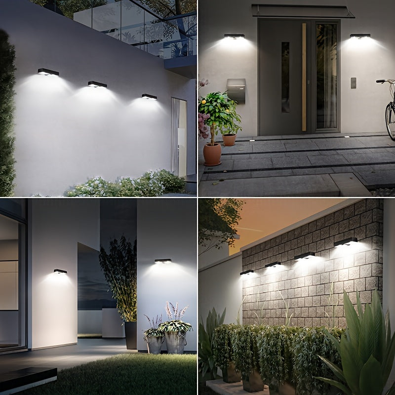 4pcs/6pcs Outdoor Solar Fence Light, Solar Fence Light Outdoor LED, Solar Fence Light Suitable for Outdoor, Backyard/Railing/Steps/Courtyard/Wall and Home Decoration