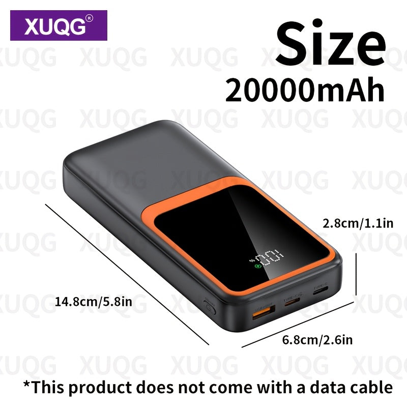 20000mAh Power Bank with LED Power Display, Portable Mobile Charger for Phones