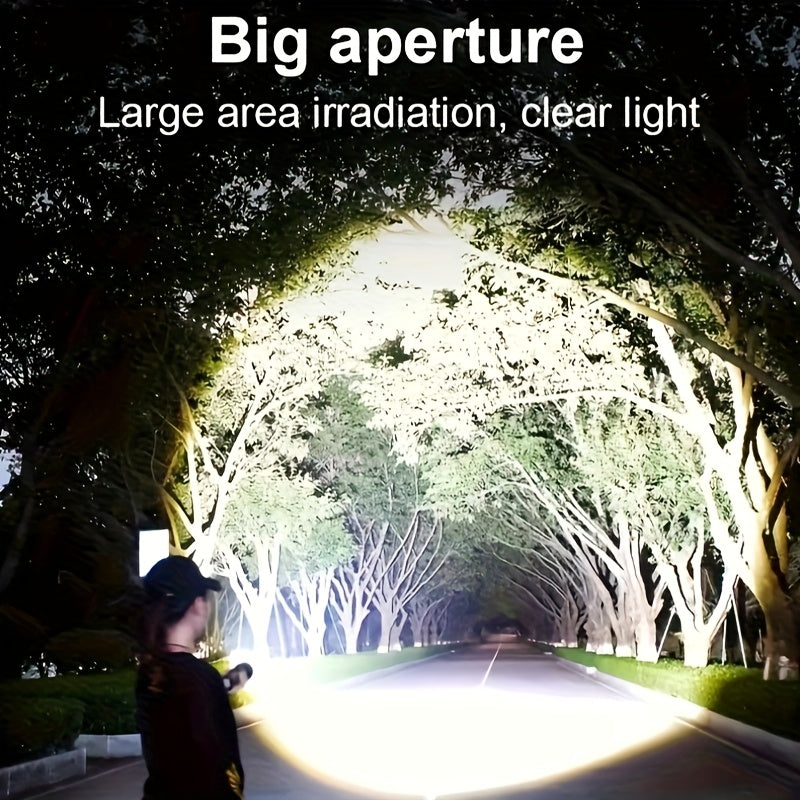 Rechargeable Super Bright Flashlight Suitable for Home Security Emergency Camping Power Outage Use Outdoor Handheld Lighting With Battery Not Waterproof