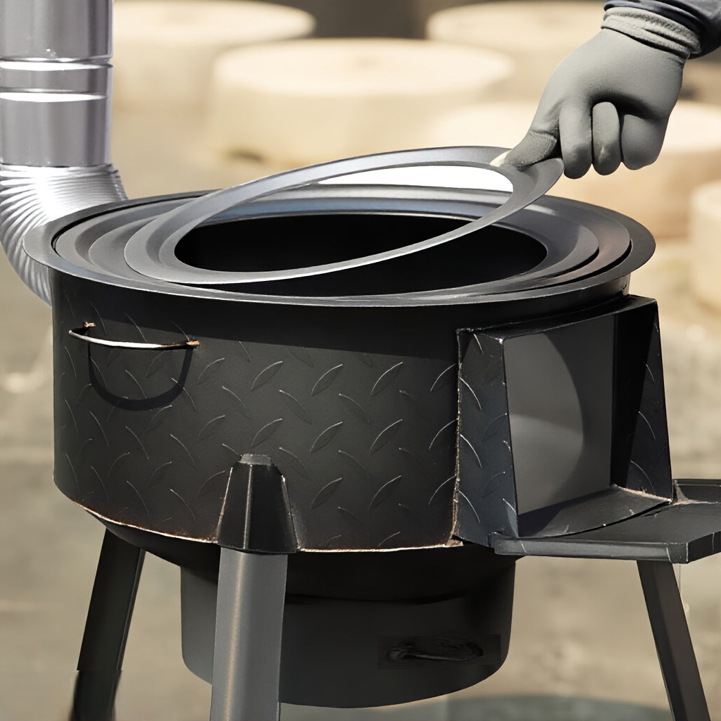 Winter Wood Stove Heating Stove, Indoor & Outdoor Smokeless Earthen Stove for Home, Rural Wood Burning Stove for Kang Heating in Winter