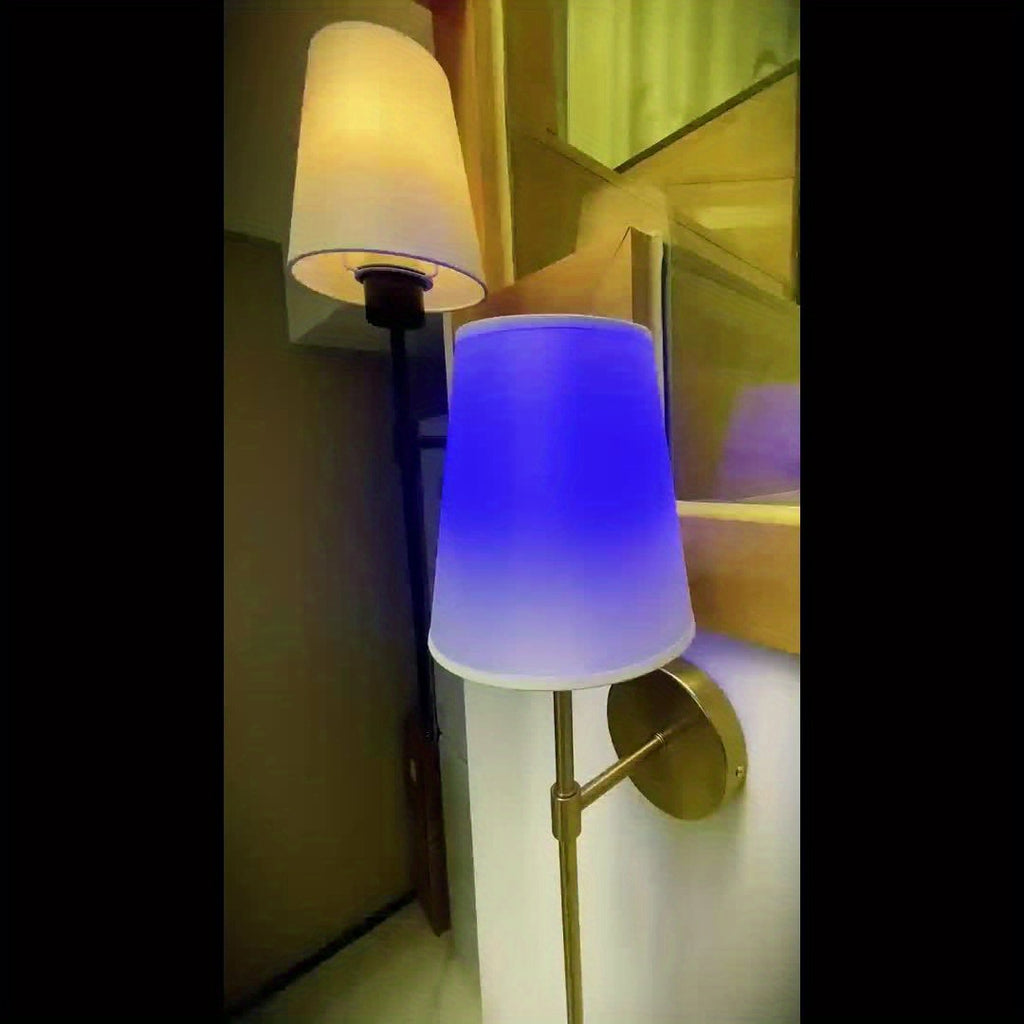 Modern Style Wireless Wall Light Set (2-Pack), Rechargeable Bulb with Remote Control - Adjustable Brightness / Color Temperature, Suitable for Easy Installation, Semi-Flush Mount Design, Suitable for Office