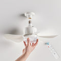 1/2 Pack Christmas Light Socket Ceiling Fan, Plug-in E27/E26 Fan Bulb with Remote, Mini Ceiling Fan 3 Speed Dimmable LED Light, Socket Fan for Kitchen Bedroom Small Rooms