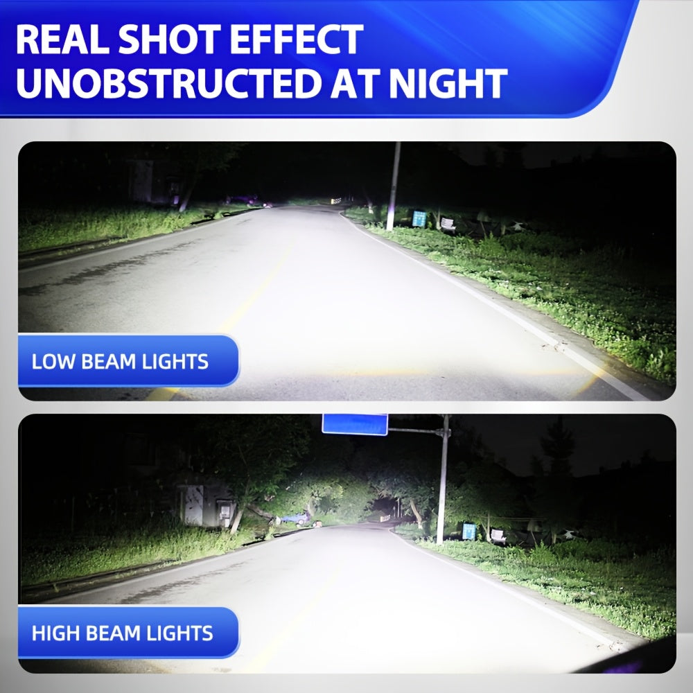 1pc/2pcs H4 LED Projector Headlight Lens, Designed for Left-Hand Drive, with 180W H4 LED Left-Hand Drive Bulb, Compatible with Cars or Motorcycles, Lens LED Light, Suitable for 12V and 24V Systems, 6000K Color Temperature