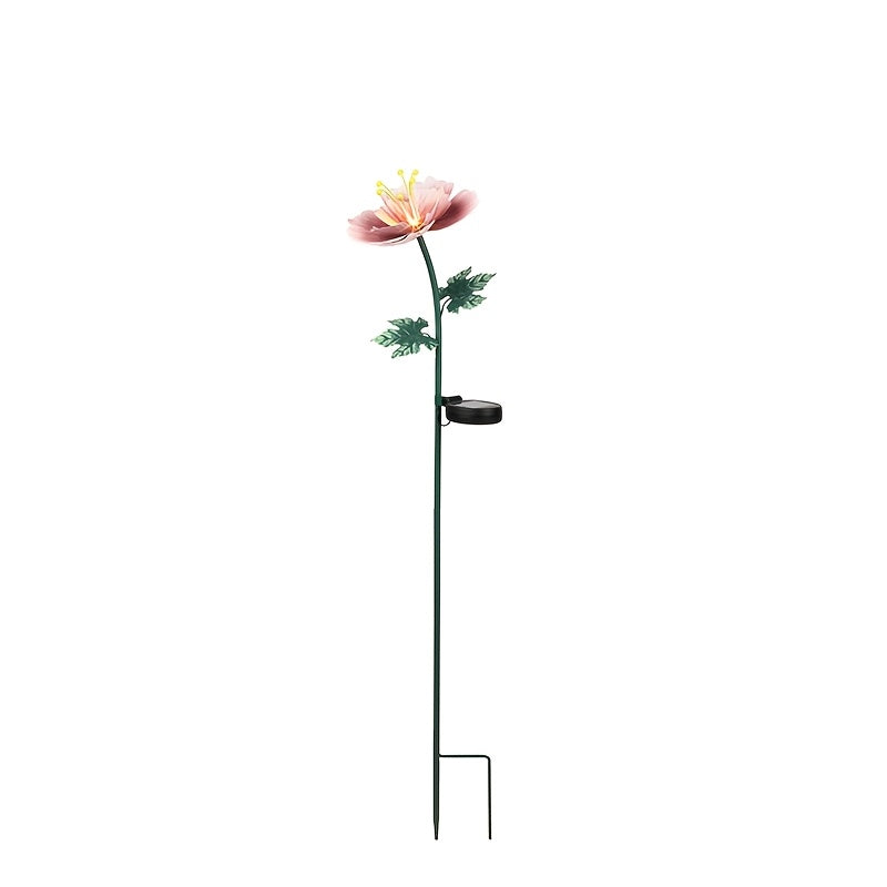 1pc Solar Light, Beautiful Iron Art Flower Light, Outdoor Landscape Decorative Light, Suitable for Garden, Courtyard, Lawn, Balcony, Birthday Party, Valentine's Day, Gift for Friends