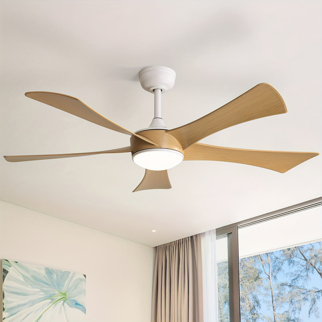 Sofucor 52 Inch Smart Ceiling Fan with Light & Remote - Modern Low Profile Design, Energy-Efficient DC Motor, Smart Ceiling Fan for Rooms, Bedrooms, Living Rooms - Easy Installation, Quiet Operation, High Efficiency