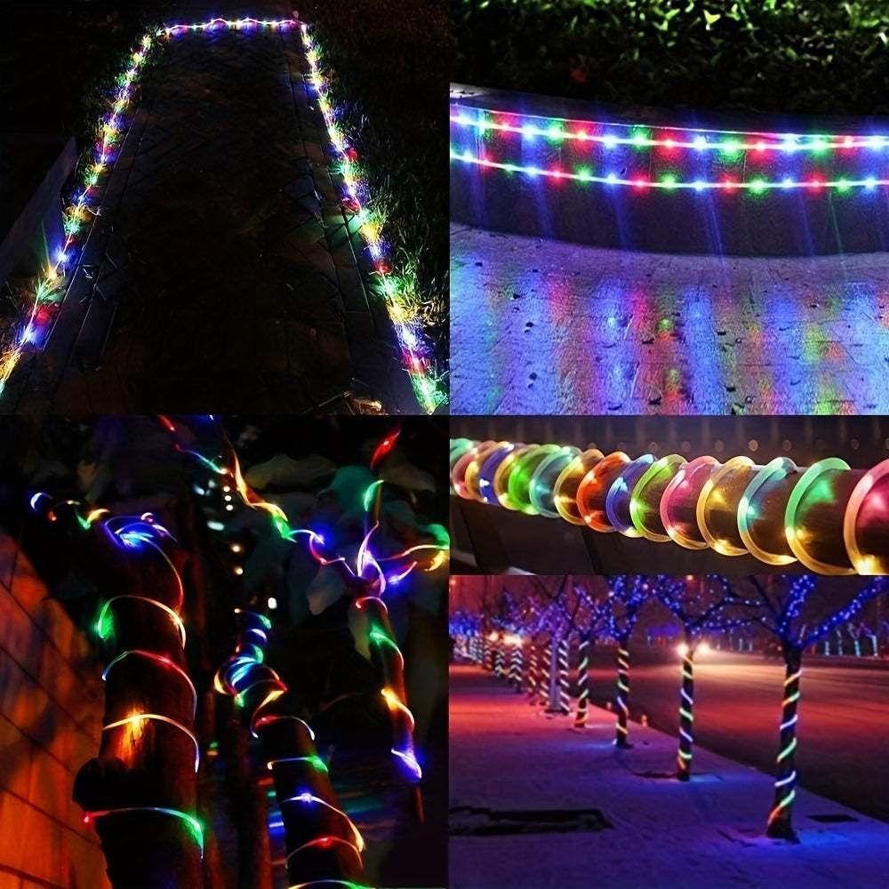 100FT 302 LED 灯带，带遥控器 – 太阳能灯串，适用于花园、露台、庭院、泳池、院子，圣诞节假日装饰
