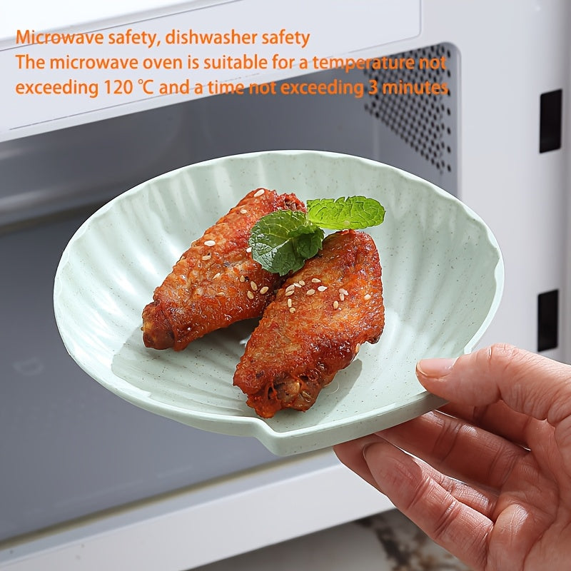 10Pcs, Shell-Shaped Plates, Multi-Purpose, Lightweight Unbreakable, Food Tray for Fruit, Salad, Dessert, Cake, Chips, Party, Outdoor Camping, Small Plates for Groups