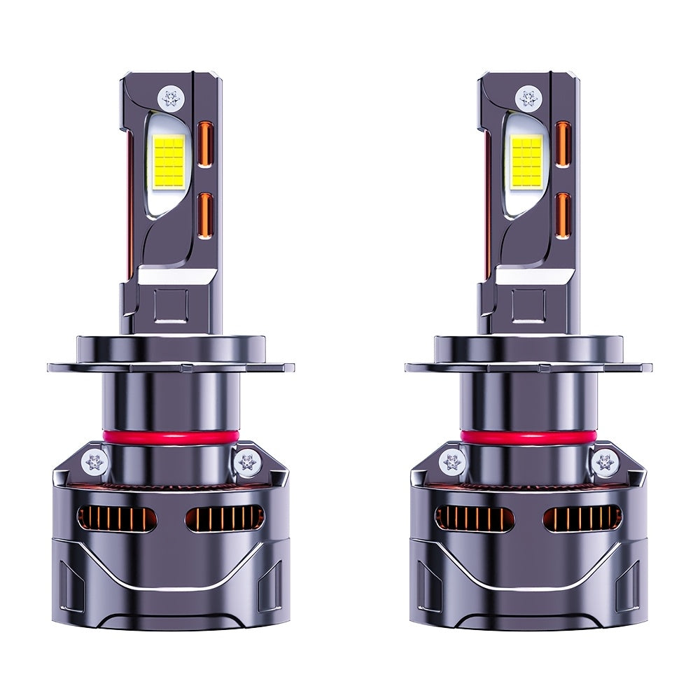2-Pack Car LED Headlights - 380W, 600,000 Lumens, 1200% Brightness Increase, H1, H4, 9003, HB2, H7, H18, H11, H9, H8, 12V-24V, External Driver, High/Low Beam and Fog Light, Plug-and-Play, No Battery Needed. H11 Car LED Headlights