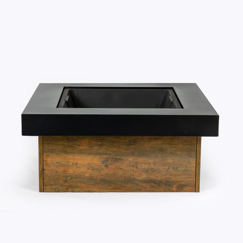 36-Inch Iron Fire Pit Table, Wood Burning Fireplace
