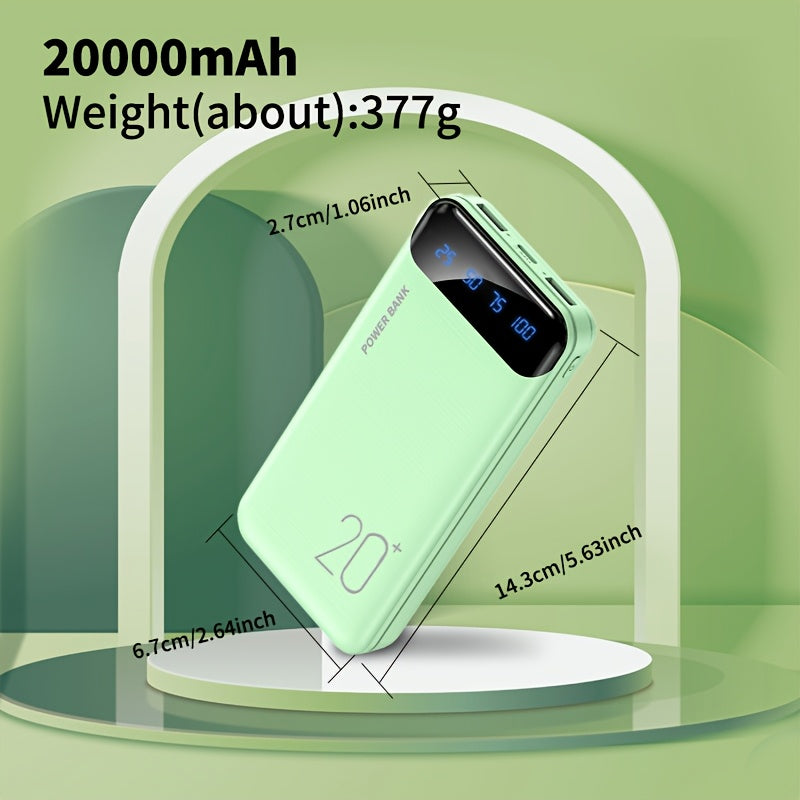A Portable Power Bank with a Large Capacity of 10000/20000Mah, Suitable for Iphones, Android Devices, Tablets, Headphones, And Other Electronics. It Features Dual USB Outputs And Makes a Great Gift for Birthdays Or Christmas