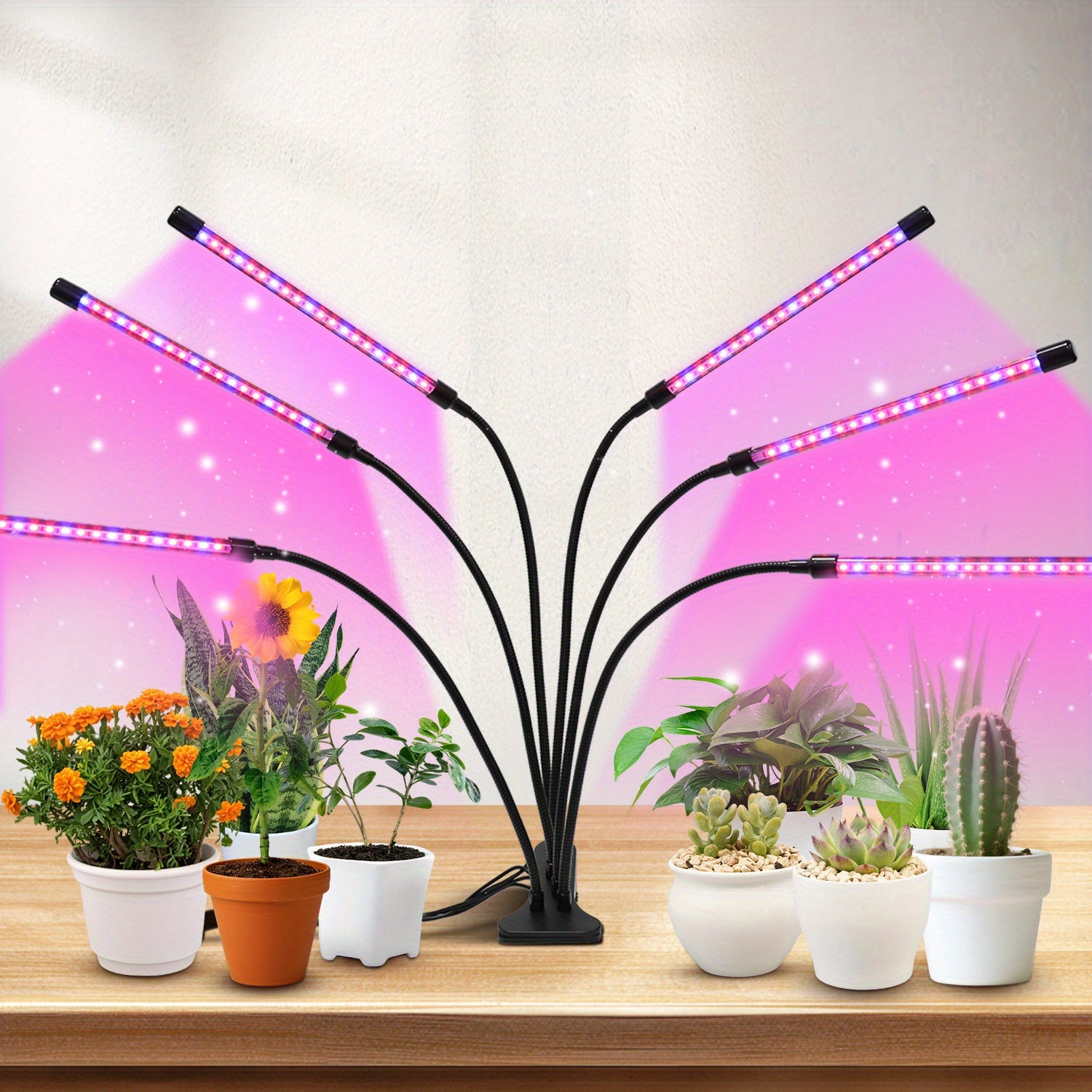 LED Plant Grow Light for Indoor & Greenhouse Use, 3/9/12H Timer Adjustable Brightness Rotatable Light Tube Multiple Designs Available