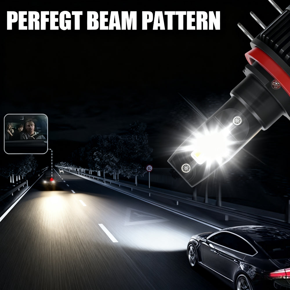 2Pcs 6000K CSP Chip LED Car Headlights H15 200W 60000LM Spotlight +800% Super Brightness, Error-Free Decoding, Fits Most Vehicles, Turbo Fan Fast Cooling Durable Driving Light, No Battery Included