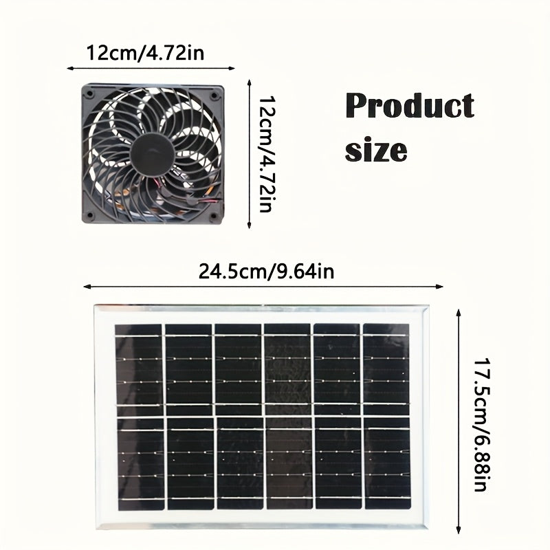 Greenhouse Plastic Film > Greenhouse Accessories > Greenhouse Ventilation Equipment, Solar Fan, Solar Exhaust Fan / Greenhouse Solar Fan / Solar Fan for Attic, Shed, Barn, Chicken Coop, Dog Kennel
