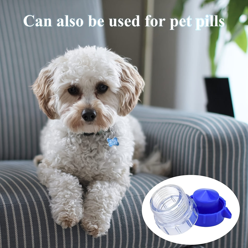 1 件迷你药丸粉碎机便携式、紧凑型药物粉碎机，专业和家用药丸粉碎机适用于老年儿童宠物（蓝色）