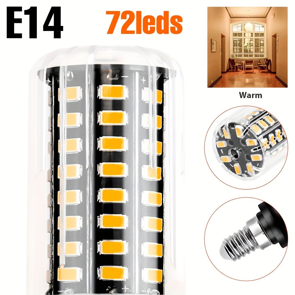 LED corn bulb E14 small screw base spotlight AC85-265V ceiling chandelier built-in bulb E27/E26 universal indoor bright eye-protection flicker-free candle light B22 home use 220V bedroom living room office study downlight 110V bathroom