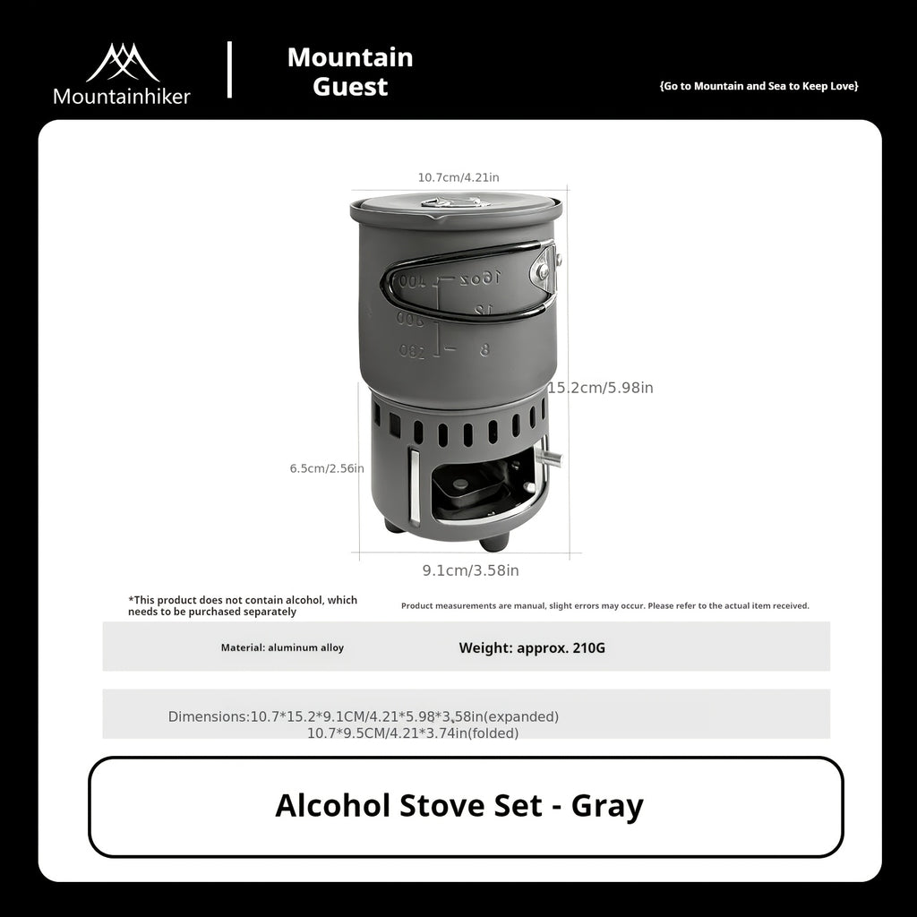 Separate Stove | 40-Min Long-Lasting Outdoor Stove Set | Ultra-Light Aluminum Portable Stove | Must-Have for Camping, Picnic & Tea Boiling (Free Storage Mesh Bag) | Only for Cooking